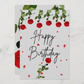Happy Birthday Card Einladung (Vorne/Hinten)