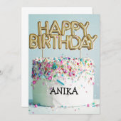 HAPPY BIRTHDAY CARD EINLADUNG (Vorne/Hinten)