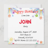 Happy Birthday Card Einladung Affe Zwei Jahre alt (Rückseite)