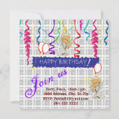 Happy Birthday Card Einladung Angel (Rückseite)