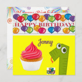Happy Birthday Card Einladung ein Jahr alt