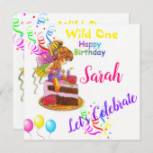 Happy Birthday Card Einladung Fairy (Vorne/Hinten)