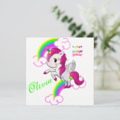 Happy Birthday Card Einladung Pony (Stehend Vorderseite)