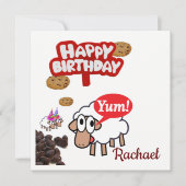 Happy Birthday Card Einladungs-Lamm Einladung (Vorderseite)