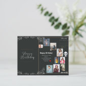 Happy Birthday Card - Einzigartiges und Personalis Postkarte (Stehend Vorderseite)