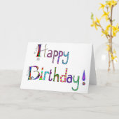 Happy Birthday Card Farbenvolles Briefdesign Karte (Gelbe Blume)