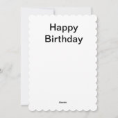 Happy Birthday Card Feiertagskarte (Rückseite)