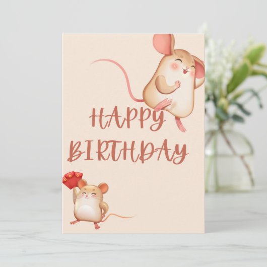 HAPPY BIRTHDAY CARD FEIERTAGSKARTE (Stehend Vorderseite)
