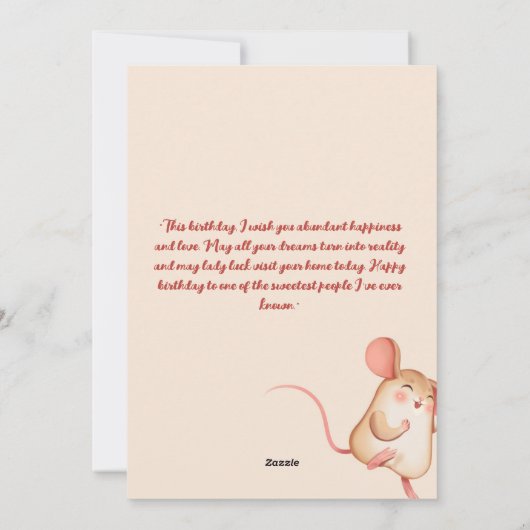 HAPPY BIRTHDAY CARD FEIERTAGSKARTE (Rückseite)