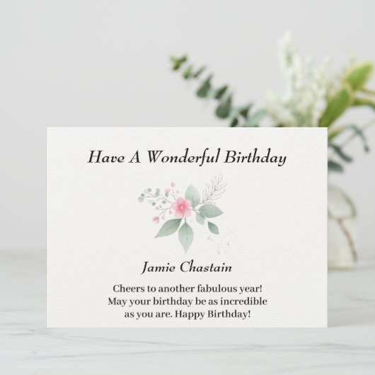 Happy Birthday Card Feiertagskarte (Stehend Vorderseite)