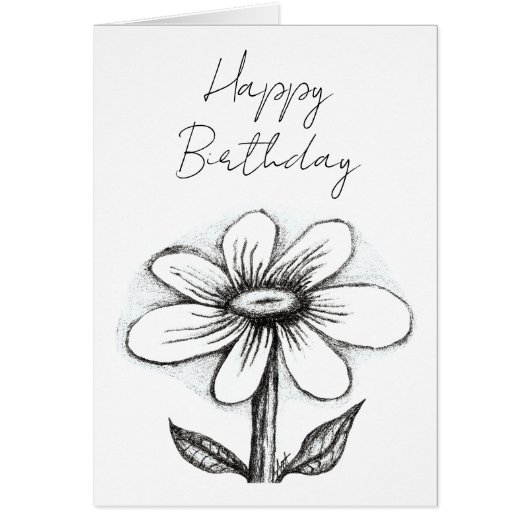 Happy Birthday card for her with daisy (Vorne)