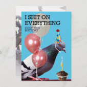 Happy Birthday Card for Pigeons (Vorne/Hinten)