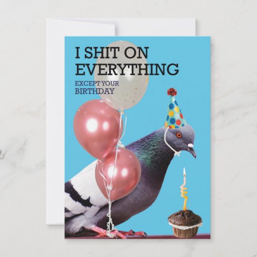 Happy Birthday Card for Pigeons (Vorderseite)
