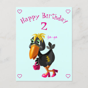 Happy Birthday Card - Funny Bird - Dein Alter / Ja Postkarte