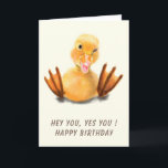 Happy Birthday Card Funny Yellow Duck Playful Wink Karte<br><div class="desc">Glückliche Geburtstagskarte mit Funny Yellow Duck Playful Wink Happy Lächeln Cartoon Zeichn und Text - Anpassbar - oder wählen / Fügen Sie Ihren einzigartigen Text / Schriftart / Farbe - Make Your Special Gift - Vergrössern und verschieben oder entfernen und fügen Sie Elemente / Bild mit Anpassungs-Tool ! - Zeichn...</div>