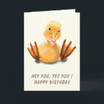 Happy Birthday Card Funny Yellow Duck Playful Wink Karte<br><div class="desc">Glückliche Geburtstagskarte mit Funny Yellow Duck Playful Wink Happy Lächeln Cartoon Zeichn und Text - Anpassbar - oder wählen / Fügen Sie Ihren einzigartigen Text / Schriftart / Farbe - Make Your Special Gift - Vergrössern und verschieben oder entfernen und fügen Sie Elemente / Bild mit Anpassungs-Tool ! - Zeichn...</div>