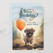 Happy Birthday Card für besondere Freunde Einladung (Vorne/Hinten)