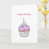 Happy Birthday Card für ein Mädchen Karte (Gelbe Blume)