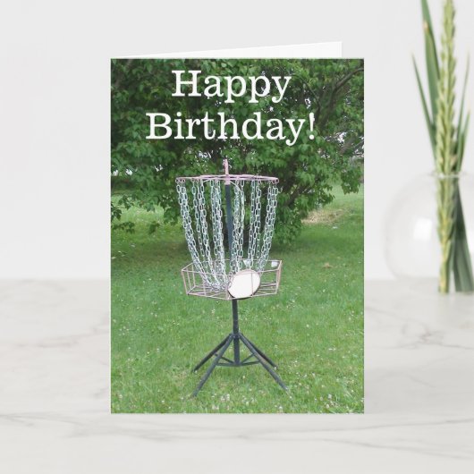 Happy Birthday Card für einen Disk Golfer Karte (Vorderseite)