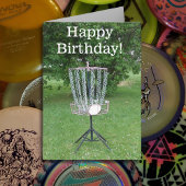 Happy Birthday Card für einen Disk Golfer Karte