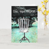 Happy Birthday Card für einen Disk Golfer und Vape Karte (Gelbe Blume)