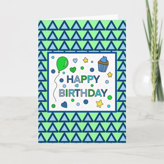Happy Birthday Card für Ihn Karte (Vorderseite)