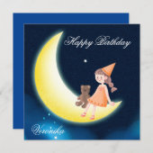 Happy Birthday Card für Mädchen (Vorne/Hinten)