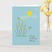 Happy Birthday Card für Mamaw Blue Karte (Gelbe Blume)