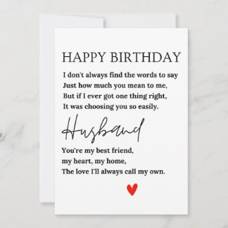 Happy Birthday Card für mein Ehemann Einladung