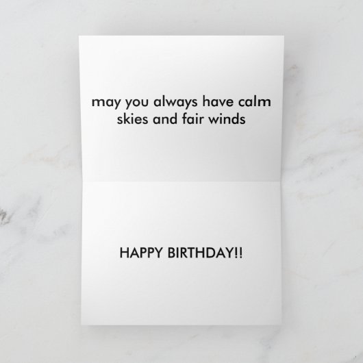 Happy Birthday Card für Piloten Karte (Innenseite)