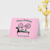 Happy Birthday Card für Radfahrer Karte (Gelbe Blume)