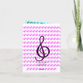 Happy Birthday Card G Clef Geschenkboxen Karte (Rückseite)