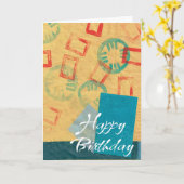 Happy Birthday Card Gelbe Collage Karte (Gelbe Blume)