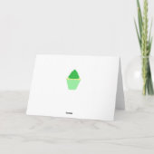 Happy Birthday Card, geschlechtsneutral grüner Cup Karte (Rückseite)