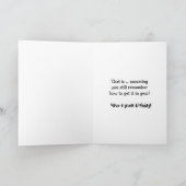 Happy Birthday Card Get in Gear Karte (Innenseite)