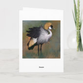 Happy Birthday Card Gray Crowned Crane Bird Karte (Rückseite)