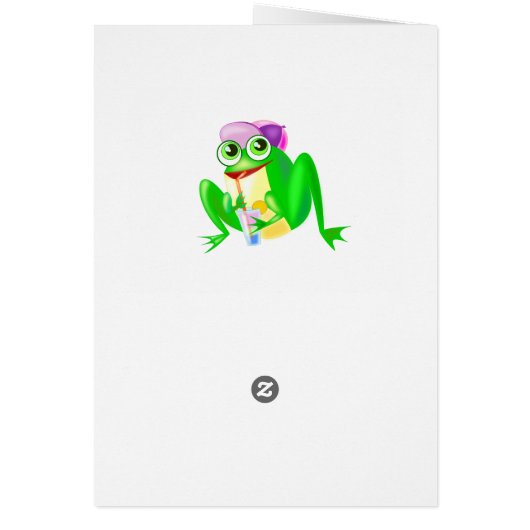 Happy Birthday Card Happy Party Frog - Spaß (Hinten)
