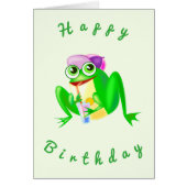 Happy Birthday Card Happy Party Frog - Spaß (Vorne)
