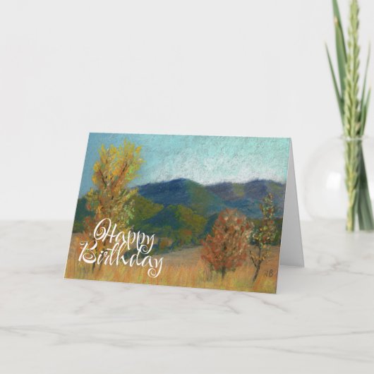 Happy Birthday Card Herbst Karte (Vorderseite)
