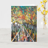 Happy Birthday Card Herbstmalerei Karte (Gelbe Blume)