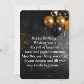 Happy Birthday Card - Joyful Wishes, Balloons & C Einladung (Vorderseite)