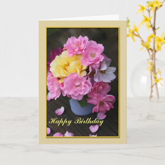 Happy Birthday Card Karte (Gelbe Blume)