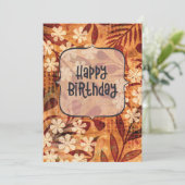 Happy Birthday Card Karte (Stehend Vorderseite)