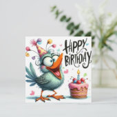 Happy Birthday Card Karte (Stehend Vorderseite)