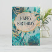 Happy Birthday Card Karte (Stehend Vorderseite)