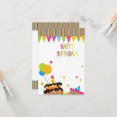 Happy Birthday Card Karte (Vorderseite/Rückseite Beispiel)