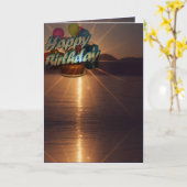 Happy Birthday Card Karte (Gelbe Blume)