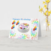 Happy Birthday_Card Karte (Gelbe Blume)