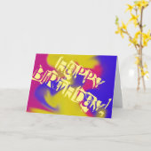 Happy Birthday Card Karte (Gelbe Blume)