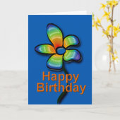 Happy Birthday card Karte (Gelbe Blume)